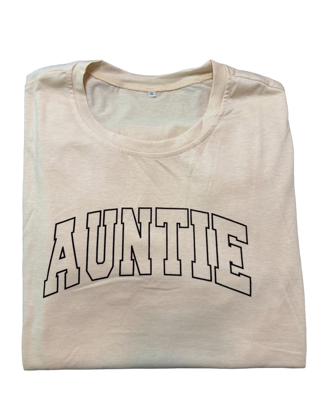 Auntie Graphic Tee - Cream Short Sleeve Women’s Top